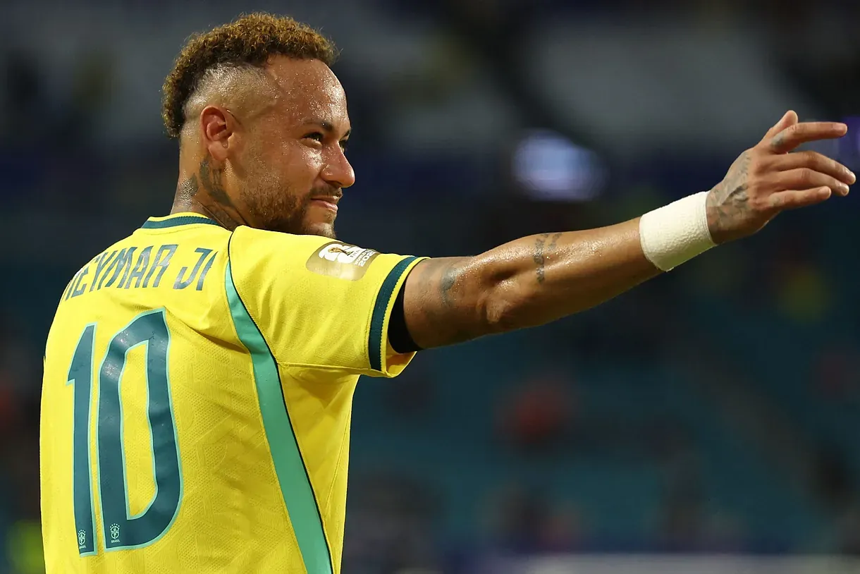 Neymar, tras el pitido final del árbitro en Miami.