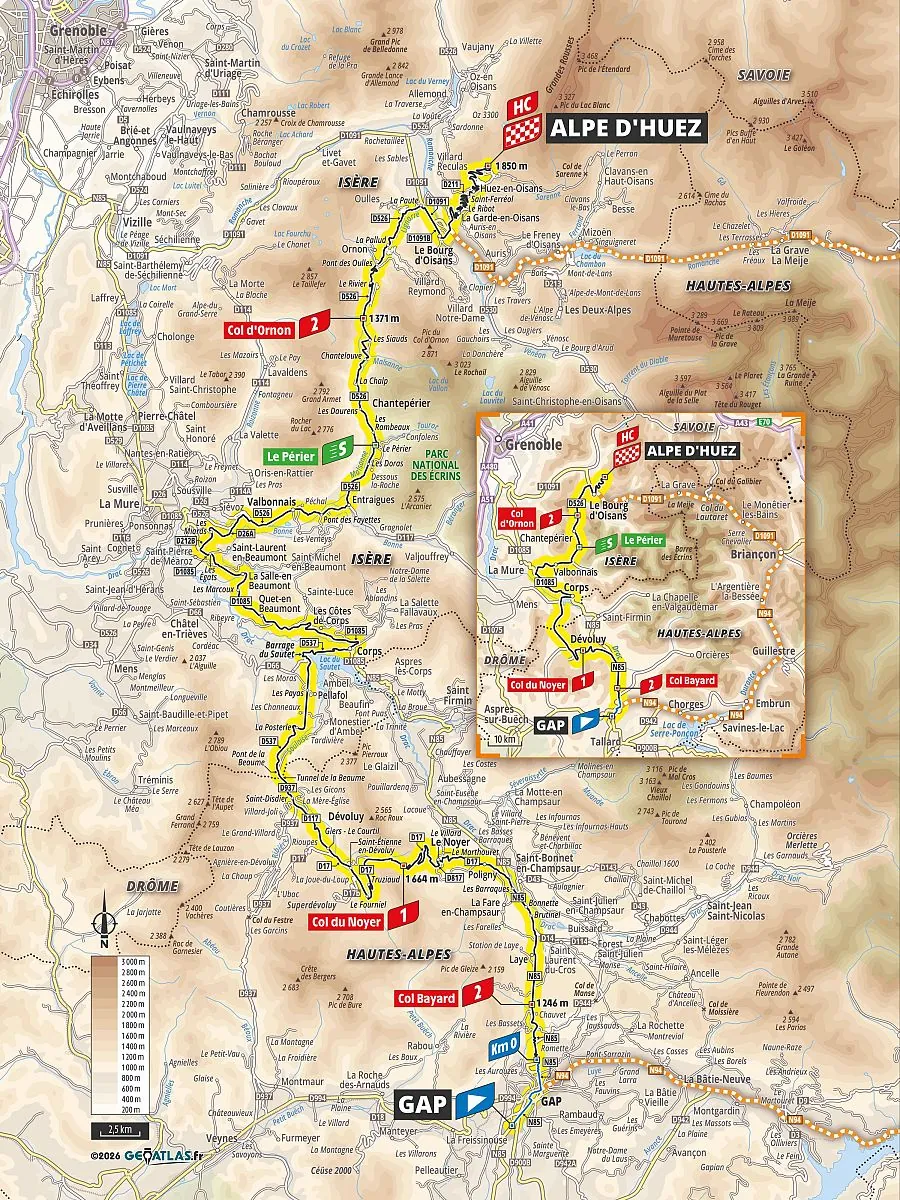 Tour de Francia 2026: mapa del recorrido de la etapa 19